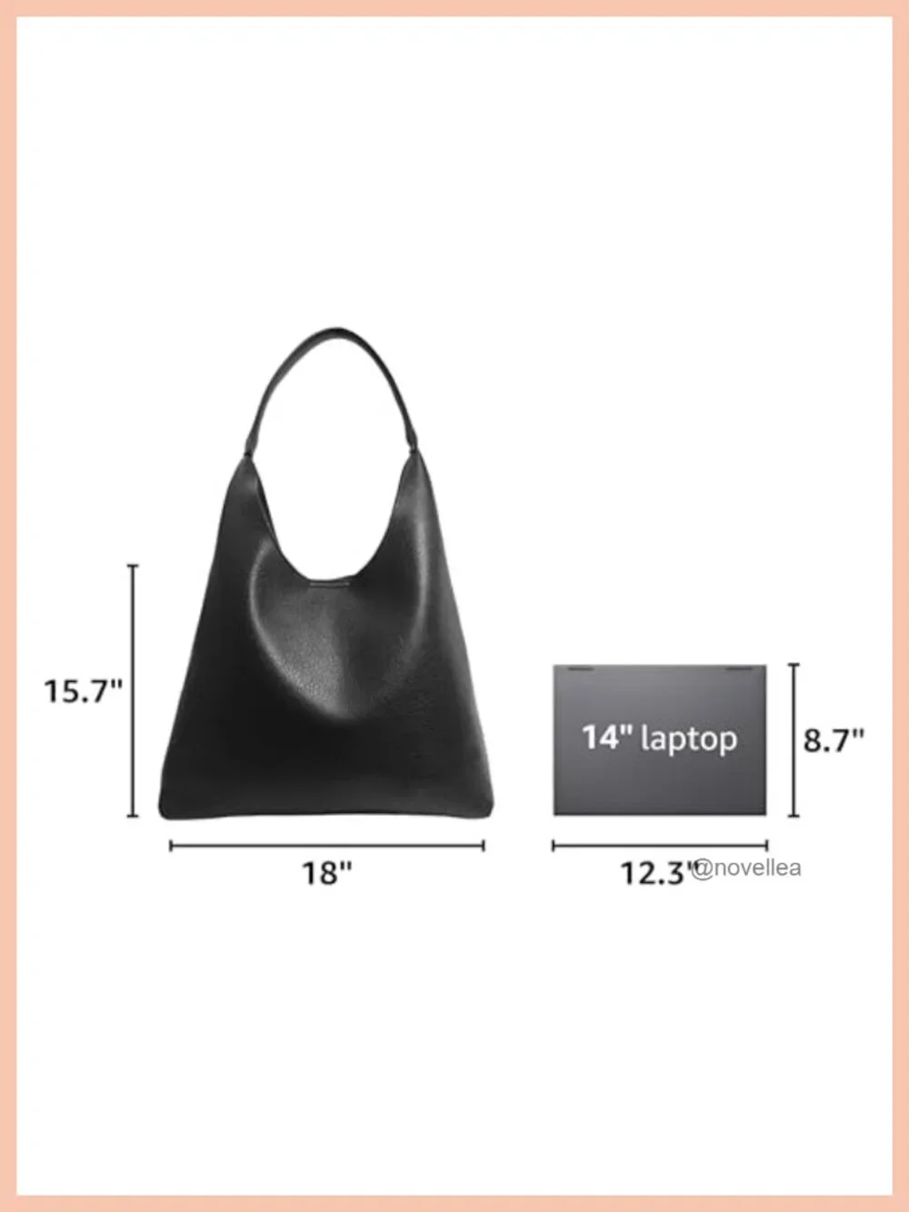 Soft Slouchy Hobo Bag Vegan Leather Shoulder Tote Women Purse